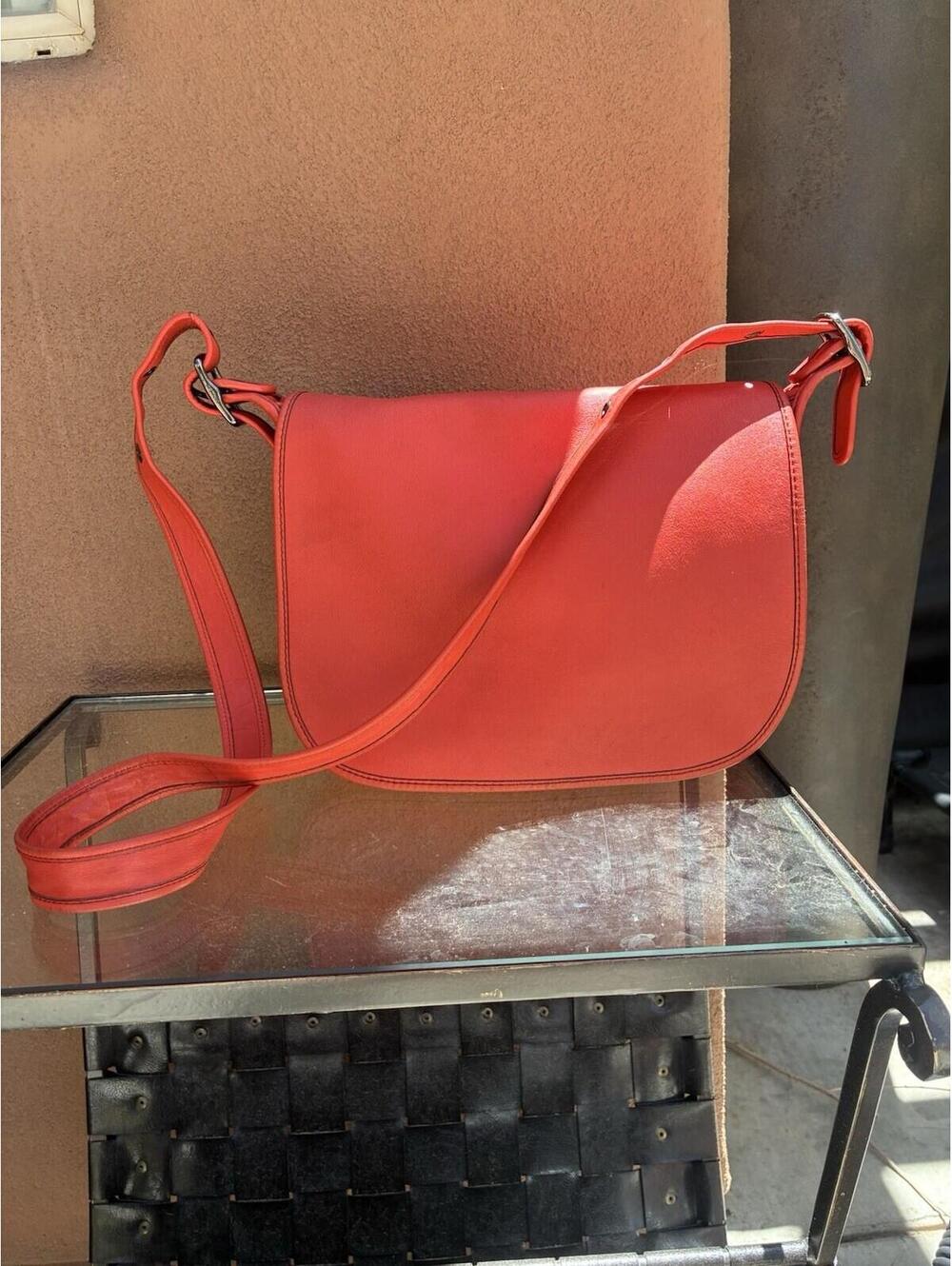 Coach 75th Anniversary Limited Edition Red Leather Saddle Bag Crossbody